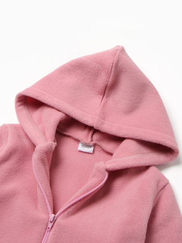 Комбинезон флисовый детский MINAKU: Fleece Soft, цвет розовый, рост 104 см