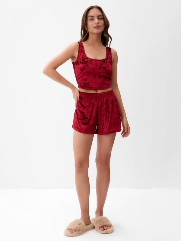 Шорты женские KAFTAN Шорты женские KAFTAN "Бархат", 48-50, бордовый