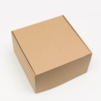 Коробка самосборная, крафт, бурая 27 х 27 х 15 см Коробка самосборная, крафт, бурая 27 х 27 х 15 см