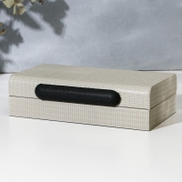 Шкатулка для украшений &laquo;Минимализм&raquo; экокожа, набор 2 шт.