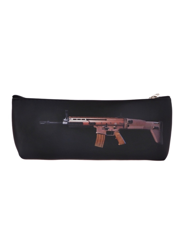 Пенал школьный на молнии Оружие  Чёрный