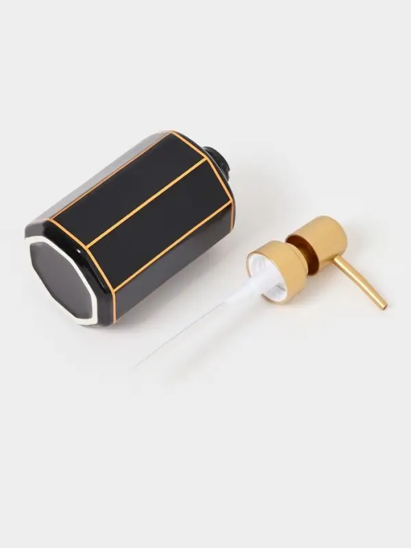 Набор для ванной "Равновесие", 2 предмета (дозатор для мыла, стакан), цвет черный