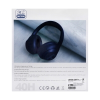 Наушники MZ300, беспроводные, полноразмерные, микрофон, BT 5.3, 400 мАч, синие Наушники MZ300, беспроводные, полноразмерные, микрофон, BT 5.3, 400 мАч, синие