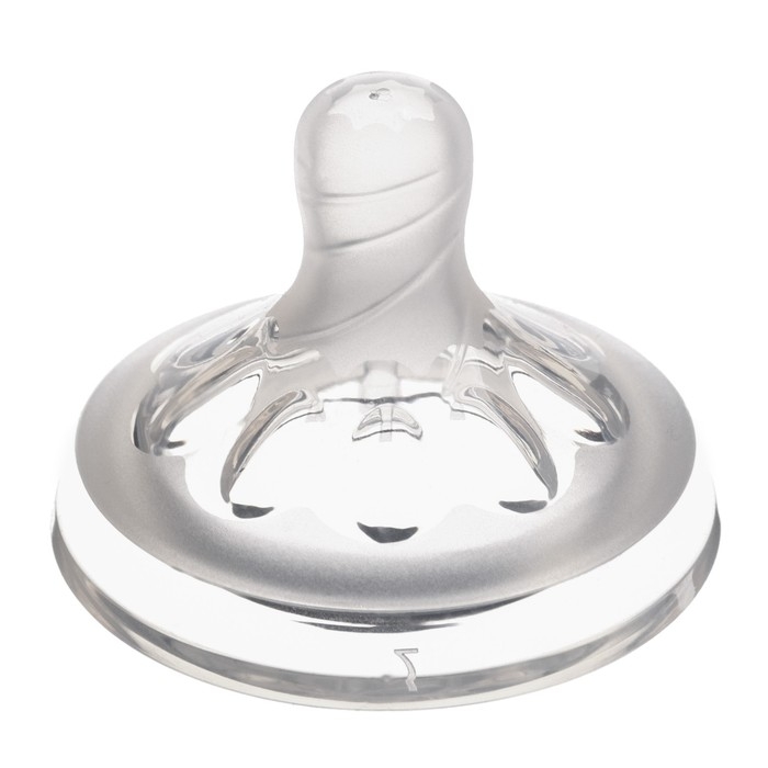 Соска на бутылочку M&B Natural, антиколиковая, от 3 мес., широкое горло &Oslash;50 мм, средний поток