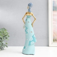 Сувенир полистоун "Африка - Королева пустыни, с горшочком" золото с голубым 10х7х32,5 см Сувенир полистоун "Африка - Королева пустыни, с горшочком" золото с голубым 10х7х32,5 см