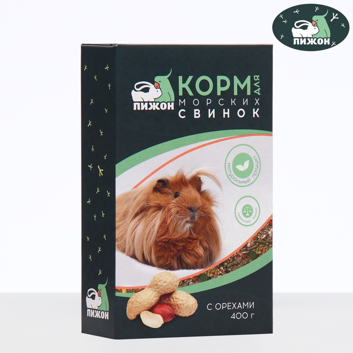 Корм Корм "Пижон" для морских свинок, с орехами, 400 г