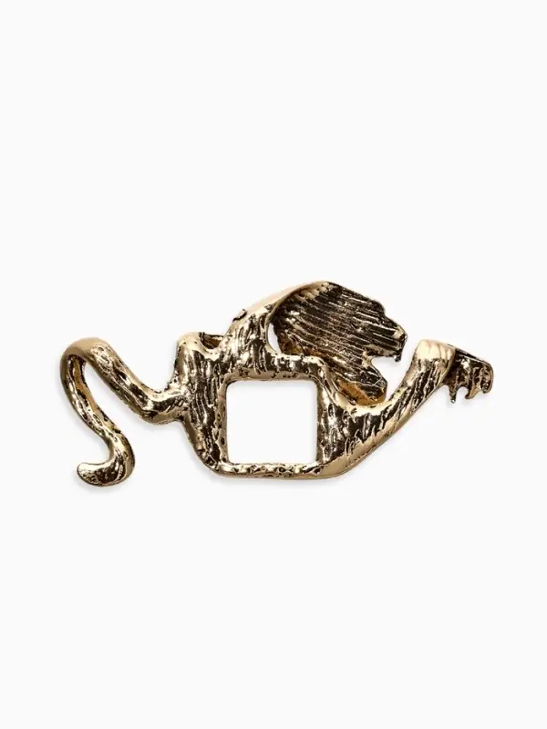Брошь для кармана "Тигр", цвет чернёное золото