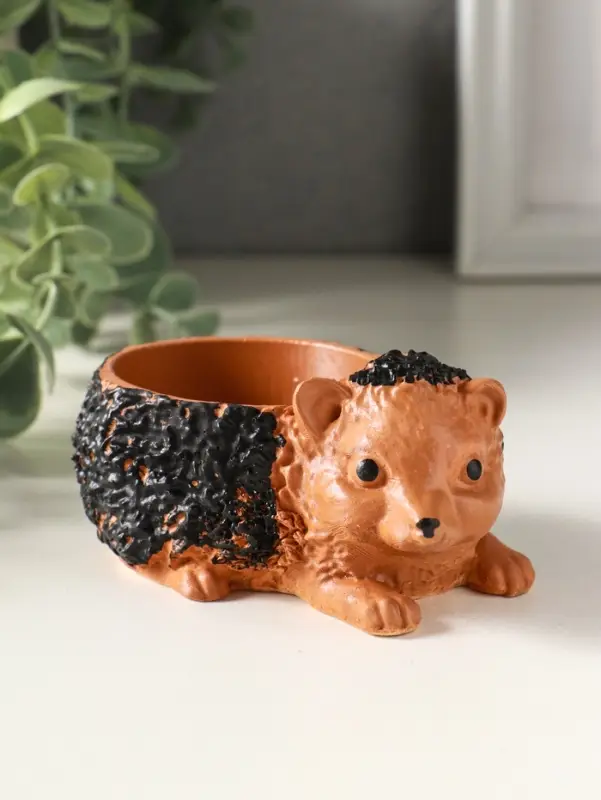 Подставка для мелочей "Ежик" 5х10х5 см, гипс, мультиколор