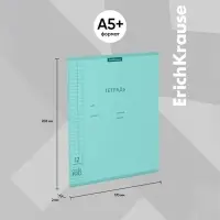 Тетрадь 12 листов в клетку, ErichKrause &laquo;Классика&raquo; CoverPrо Pastel, в клетку, пластиковая обложка, мятная