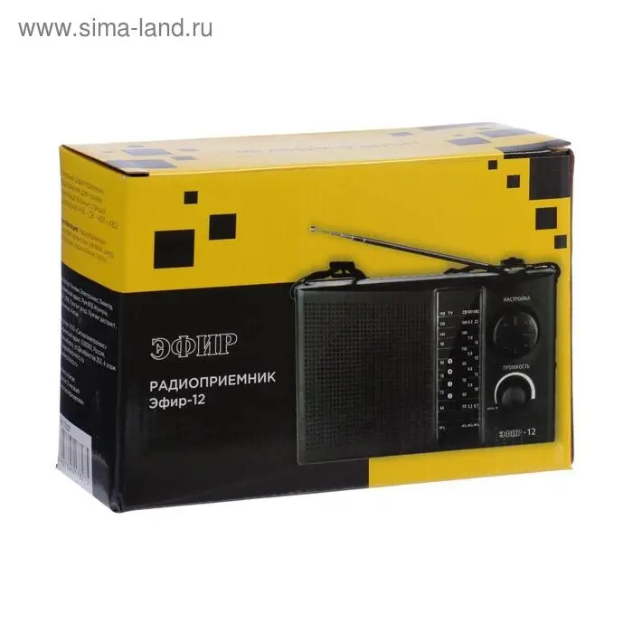 Радиоприемник "Эфир-12", FM 64-108 МГц, 220 В