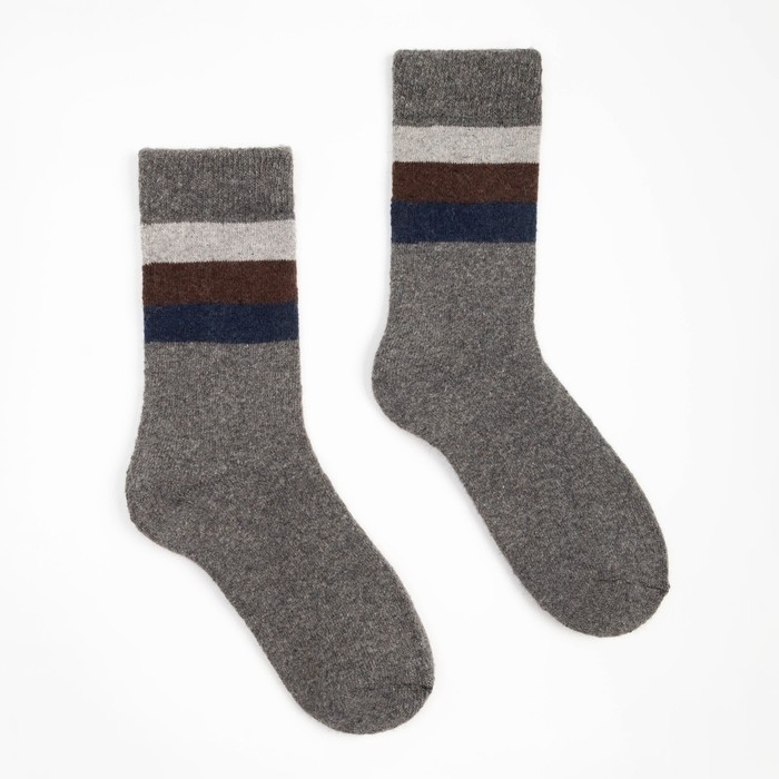 Носки мужские махровые, цвет тёмно-серый, размер 39-44 Носки мужские махровые, цвет тёмно-серый, размер 39-44