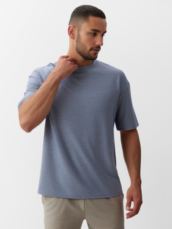 Футболка мужская MINAKU REGULAR: цвет голубой, размер 52 Футболка мужская MINAKU REGULAR: цвет голубой, размер 52