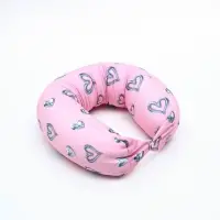 Подушка для путешествий компактная "Сердечки", 32 х 20 см