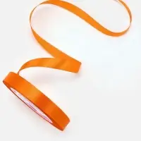 Лента атласная, 12 мм, 23&plusmn;1 м, ярко-оранжевая №25