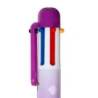 Ручка шариковая многоцветная Calligrata, автоматическая, 6 цветов, с рисунком, МИКС