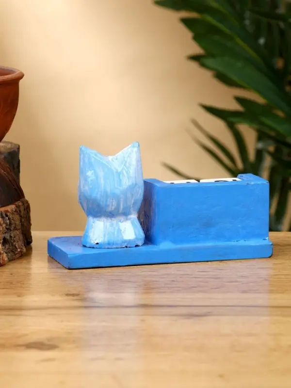 Календарь настольный &laquo;Котик&raquo;, 13&times;6&times;7 см, дерево, синий