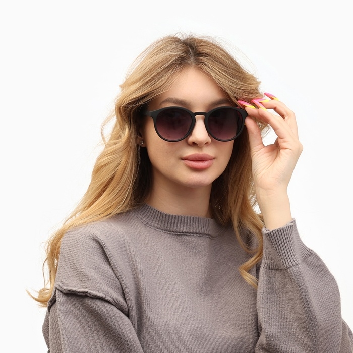 Очки солнцезащитные Очки солнцезащитные "OneSun", uv 400, 13 х 13.5 х 5 см, линза 5 х 4.5 см, дымчатые