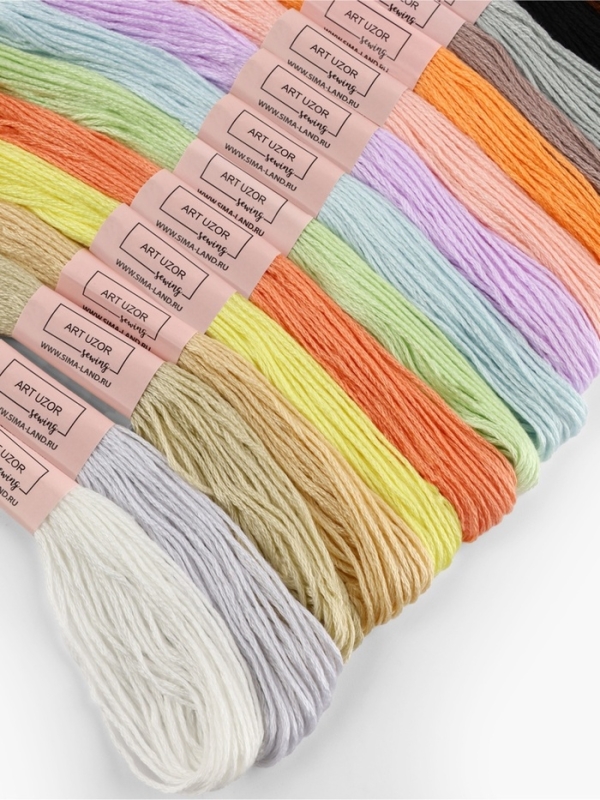 Набор ниток мулине, №3/4, 8 &plusmn; 1 м, 24 шт