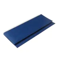 Планинг недатированный 100 х 300 мм, 56 листов, на гребне, обложка из искусственной кожи, синий