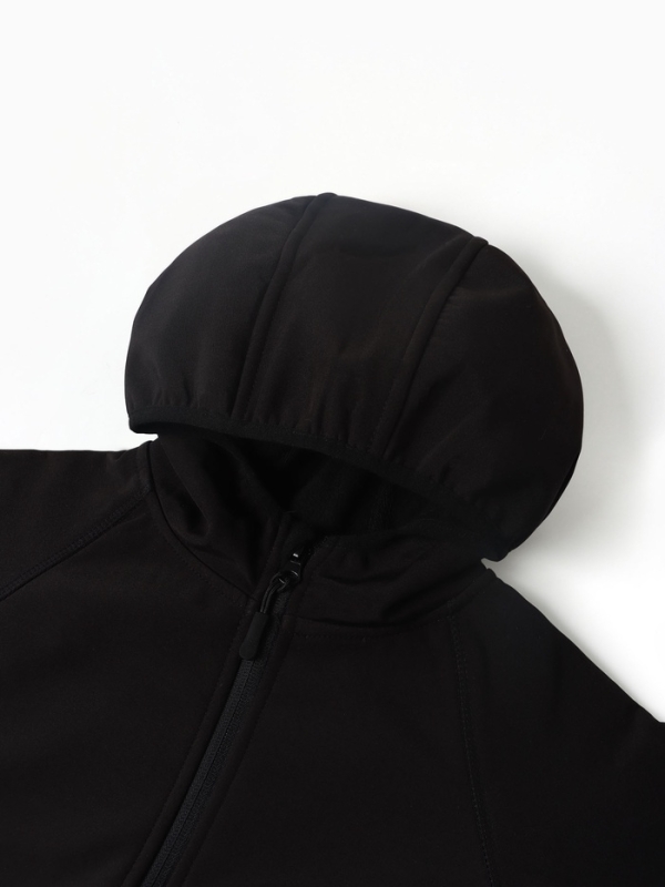 Ветровка демисезонная для мальчиков MINAKU из Softshell на флисе, непромокаемая, чёрный, рост 110 см