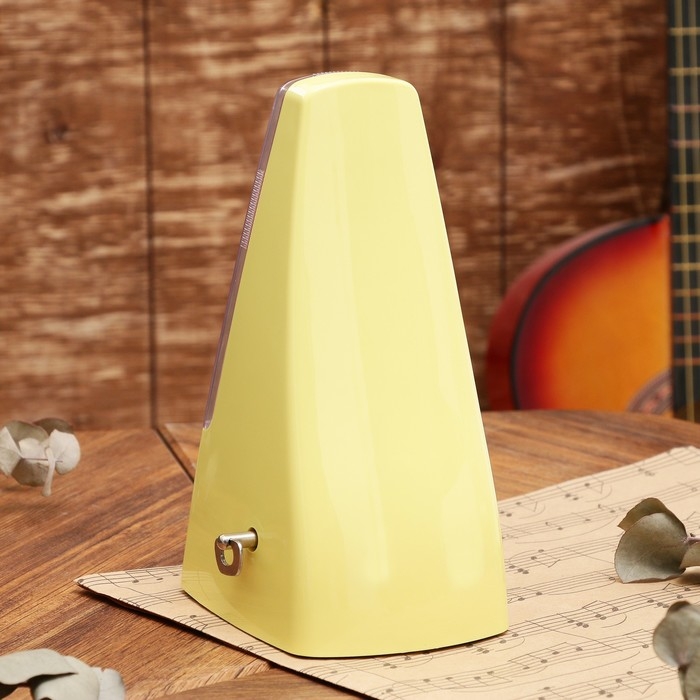 Метроном механический Gleam, желтый, 40-408 ударов в минуту, 21 х 10 х 12 см, Метроном механический Gleam, желтый, 40-408 ударов в минуту, 21 х 10 х 12 см,