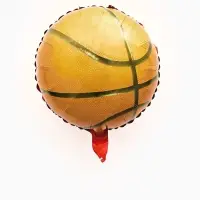 Воздушные шары фольгированные 17" круг "Баскетбольный мяч" набор 5 штук