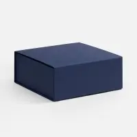 Коробка складная Quadra Fold, темно-синяя