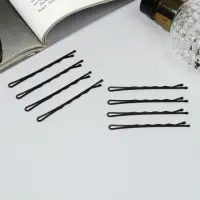 Невидимки для волос &laquo;Классика&raquo;, набор 20 шт., рельеф, 6 см, чёрные