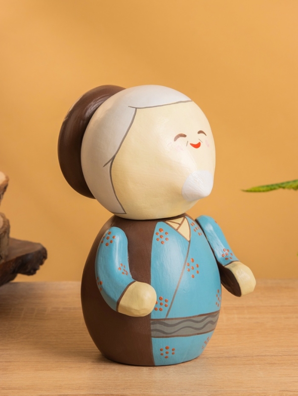 Деревянная кукла кокеши &laquo;Бабушка Аки&raquo;, 11&times;10&times;17 см