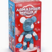 Алмазная мозаика на фигурке с полным заполнением &laquo;Медведь&raquo;, голубое небо с облаками