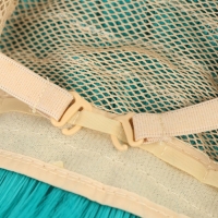 Парик искусственный, с чёлкой, имитация кожи, 30 см, цвет бирюзовый(#SHT127)