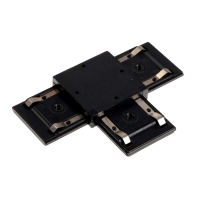 Коннектор Т-образный для шинопровода, серия "Flat", черный Коннектор Т-образный для шинопровода, серия "Flat", черный