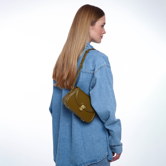 Сумка женская TEXTURA, мессенджер, средний размер, цвет хаки