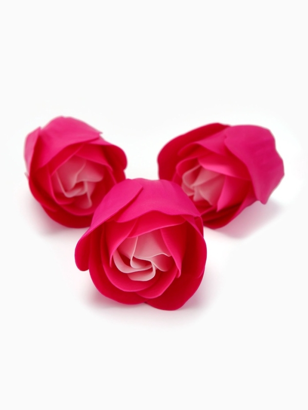 Набор мыльных роз в коробке 16 штук, розово-белые