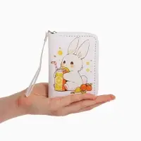 Кошелек дет 07-01-01 Июнь2532 заяц, 12*1,5*9 см, 2 отд+отд/молн, д/карт, белый