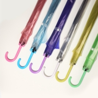 Зонт - трость полуавтоматический, 8 спиц, R = 46/55 см, D = 110 см, цвет МИКС