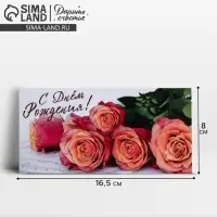 Конверт для денег &laquo;С Днем Рождения!&raquo;, 16.5&times;8 см