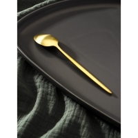 Ложка чайная из нержавеющей стали Magistro &laquo;Оску базис&raquo;, длина 15 см, цвет золотой