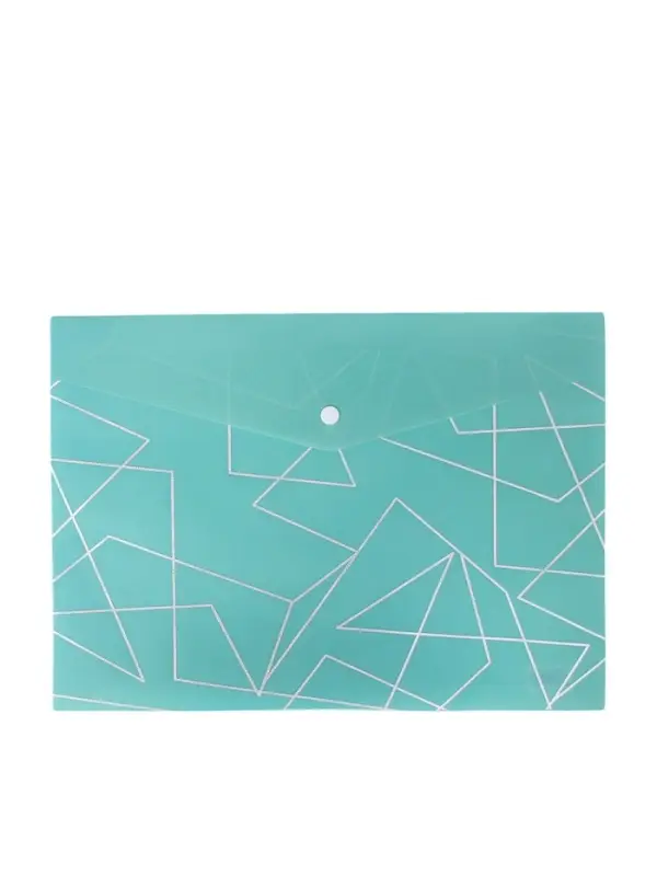 Папка-конверт на кнопке формат А4 180мкр блестящая МИКС Стиль  (штрихкод на штуке)