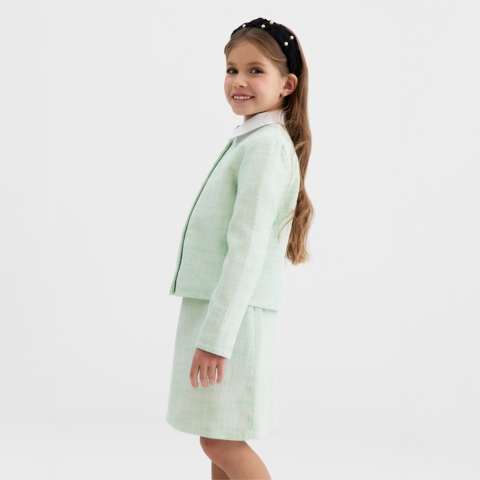 Жакет для девочки, MINAKU :Party Dress, цвет зеленый, рост 128 см