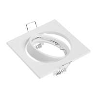 Светильник встраиваемый поворотный, под лампу MR16, квадрат, металл, белый