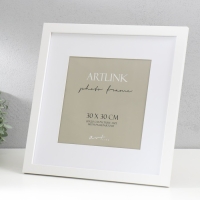 Фоторамка МДФ "Ellis" 30x30 см, с паспарту, белый 76738