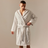 Халат махровый с капюшоном мужской SL HOME: Basic "Блан де Блан", размер L, 100% хлопок, 420 г/м2 98 Халат махровый с капюшоном мужской SL HOME: Basic "Блан де Блан", размер L, 100% хлопок, 420 г/м2 98