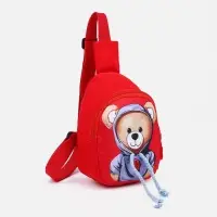 Сумка детская через плечо, цвет красный