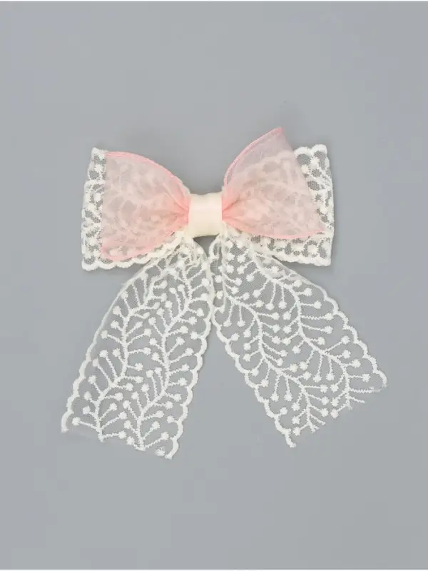 Бант для волос на заколке с вышивкой, Коты аристократы