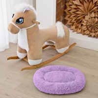 Лежанка для собак и кошек &laquo;Уют&raquo;, мягкий мех, 45 х 35 х 11 см, фиолетовая