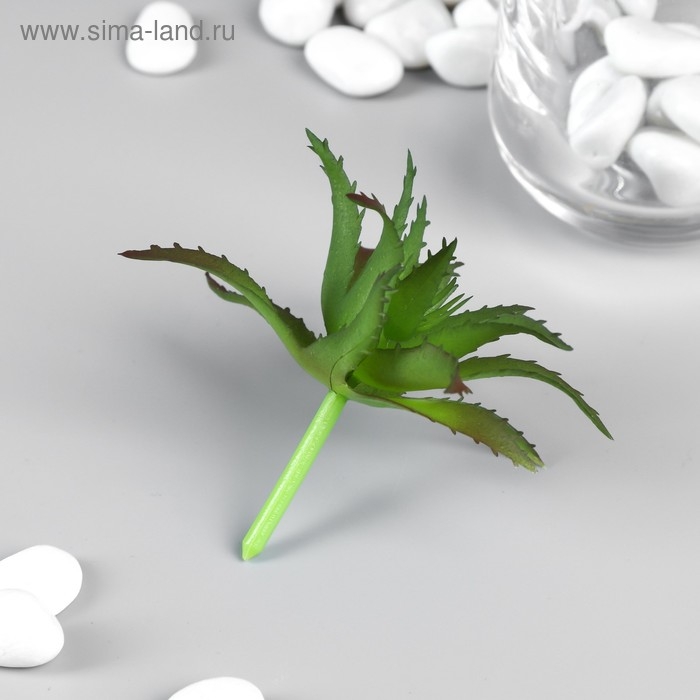 Искусственный суккулент для создания флорариума "Алоэ древовидное" 6,5х7х7 см