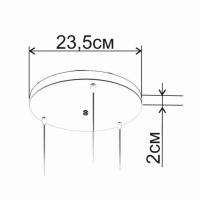 Основание для светильника "Круг-5" черный 29,5х29,5х2,5см