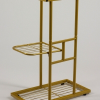 Подставка для цветов Greengo, 3 полки, 43 &times; 22 &times; 57 см, напольная, металл, цвет золотой