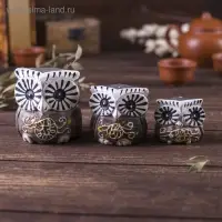 Сувенирный набор дерево "Совы с узором" 6х14х7 см